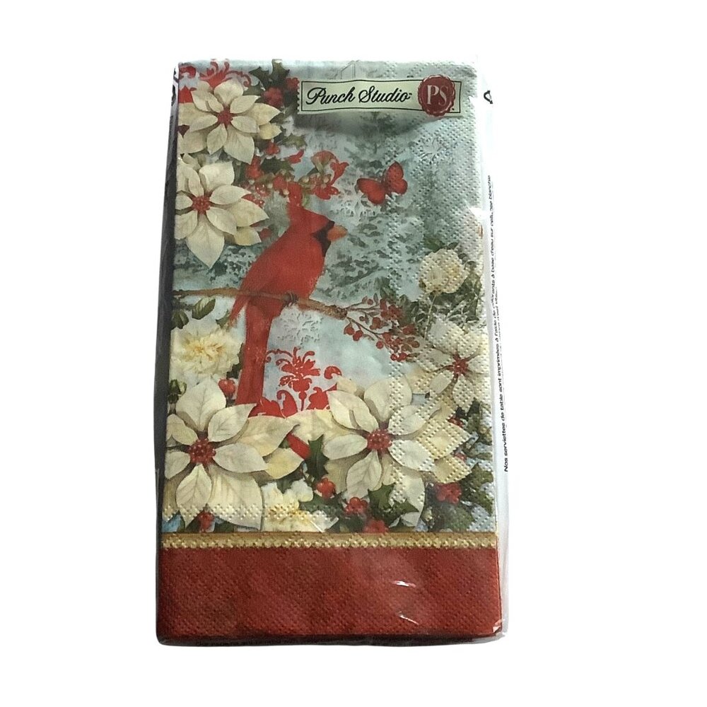 Christmas Punch Studio 3-Ply Napkin Set‎ 16 Count Cardinal Floral Design Germany